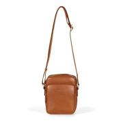 Tan Leren Crossbody Tas Howard London , Brown , Heren