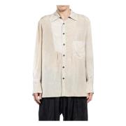 Asymmetrisch Shirt Ziggy Chen , Beige , Heren