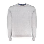 Grijze Wol Crew Neck Sweater Geborduurd Harmont & Blaine , Gray , Here...