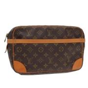 Pre-owned Canvas clutches Louis Vuitton Vintage , Brown , Dames