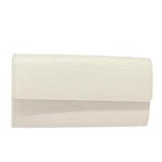 Pre-owned Leather wallets Louis Vuitton Vintage , White , Dames