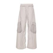 Cargo Wide Leg Broek Wit Iceberg , White , Dames