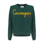 Groene Crew Neck Sweater Courmayeur MC2 Saint Barth , Green , Heren