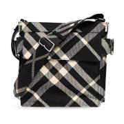 Check schoudertas Burberry , Black , Heren