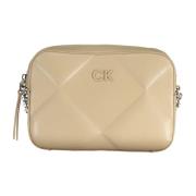 Beige Schoudertas met Verstelbare Band Calvin Klein , Beige , Dames