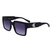 Vierkante Frame Zonnebril Zwart Rook Calvin Klein , Black , Dames