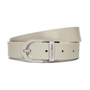 Omkeerbare Ronde Gesp Riem Calvin Klein , Beige , Dames