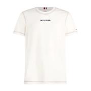 Heren Monotype Stitching Tee Tommy Hilfiger , Beige , Heren