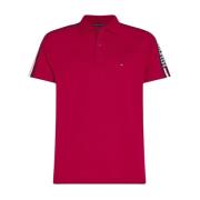 Global Stripe Monotype Polo Shirt Tommy Hilfiger , Red , Heren