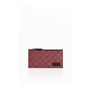 Geometrische Monogram Kaarthouder met Ritssluiting Trussardi , Red , H...