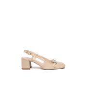 Linnen Slingback met Klem Nerogiardini , Beige , Dames