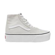 Sportieve Grijze Suède High-Top Sneakers Vans , Gray , Dames