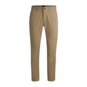 Slim Fit Chino in Satijn Stretch Boss Orange , Beige , Heren