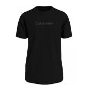 Heren Logo Crew Neck T-Shirt Calvin Klein , Black , Heren