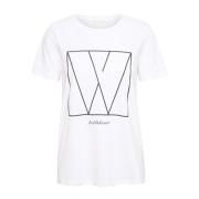 Cool Logo Top in Puur Wit InWear , White , Dames