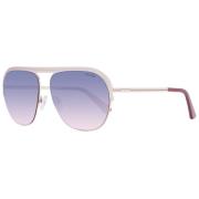 Roségoud Aviator Zonnebril Guess , Yellow , Unisex