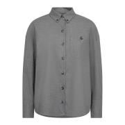 Oversized Shirt met Zachte Kwaliteit MOS Mosh , Gray , Dames