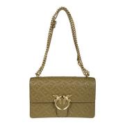 Klassieke Vitello Love One Tas Pinko , Beige , Dames