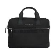 Zwarte Laptoptas voor Heren Tommy Hilfiger , Black , Heren