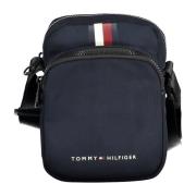 Blauwe Verstelbare Schoudertas met Rits Tommy Hilfiger , Blue , Heren