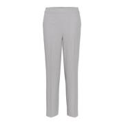 Grijze Melange Broek met Relaxte Pasvorm Kaffe , Gray , Dames