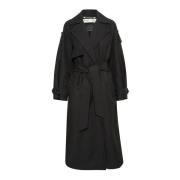 Zwarte Trenchcoat Jas Oversized Silhouet InWear , Black , Dames