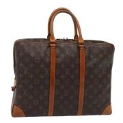 Pre-owned Canvas briefcases Louis Vuitton Vintage , Brown , Dames