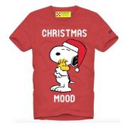 Kerst Snoopy Korte Mouw T-shirt MC2 Saint Barth , Red , Heren