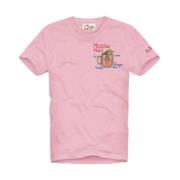 Heren T-shirt, Stijlvol Ontwerp MC2 Saint Barth , Pink , Heren