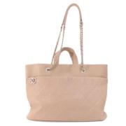 Pre-owned Leather totes Chanel Vintage , Pink , Dames