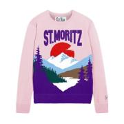 Stijlvolle Crewneck Sweater MC2 Saint Barth , Pink , Dames