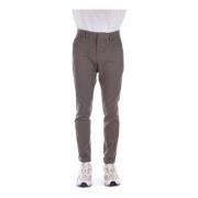 Grijze Logo Broek Rits Sluiting Dondup , Gray , Heren