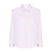 Roze Geruit Patroon Overhemd Dries Van Noten , Pink , Dames