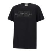 Zwarte T-shirts en Polos Elisabetta Franchi , Black , Dames