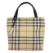 Pre-owned Canvas handbags Burberry Vintage , Beige , Dames