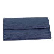 Pre-owned Leather wallets Louis Vuitton Vintage , Blue , Dames