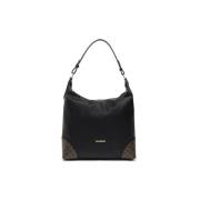 Zwarte Technische Materiaal Hobo Tas Nerogiardini , Black , Dames