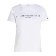 Dames Logo T-Shirt Tommy Hilfiger , White , Dames