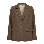 Oversized Blazer met Klassieke Kraag MOS Mosh , Brown , Dames