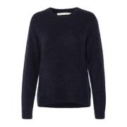 Marineblauwe Gebreide Pullover Trui InWear , Blue , Dames