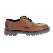 Stijlvolle Leren Derby Schoenen Kickers , Brown , Dames