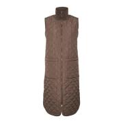 Gewatteerd Vest Jas Major Brown Kaffe , Brown , Dames