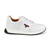 Iconische T-zijpatch Sneaker Testoni , White , Heren