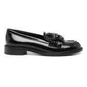 Olivia Star Patent Leren Loafers AGL , Black , Dames