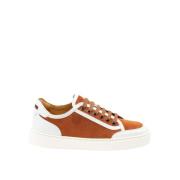 Suede Corduroy Leren Sneaker Testoni , Multicolor , Dames