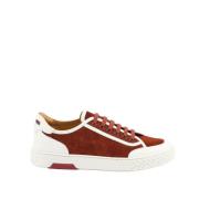 Velvet Suede Calf Sneaker Testoni , Multicolor , Heren