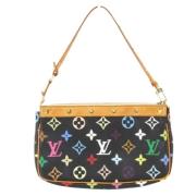 Pre-owned Canvas clutches Louis Vuitton Vintage , Black , Dames