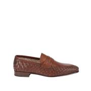 Geweven Kalfsleren Loafer Blake Flex Constructie Testoni , Brown , Her...