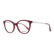 Rode Dames Optische Brillen Stijlvolle Ronde Max Mara , Red , Dames