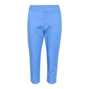 Stijlvolle Ultramarijn Capri Broek Kaffe , Blue , Dames